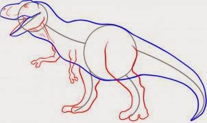 como desenhar t-rex passo a passo 