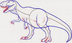 COMO DESENHAR UM TIRANOSSAURO REX FÁCIL - Desenhando Dinossauro